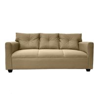 SOFA MATEO CHENILLE BEIGE PATA PLASTICA 3C