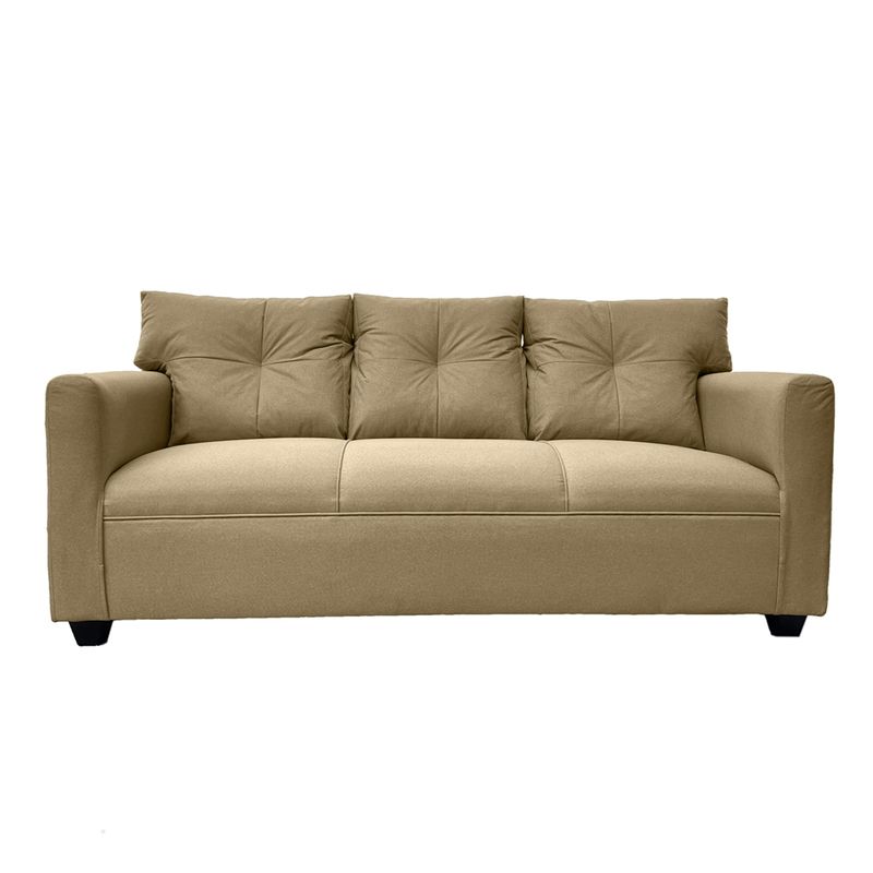 SOFAS HOME - SOFA MATEO CHENILLE BEIGE PATA PLASTICA 3C
