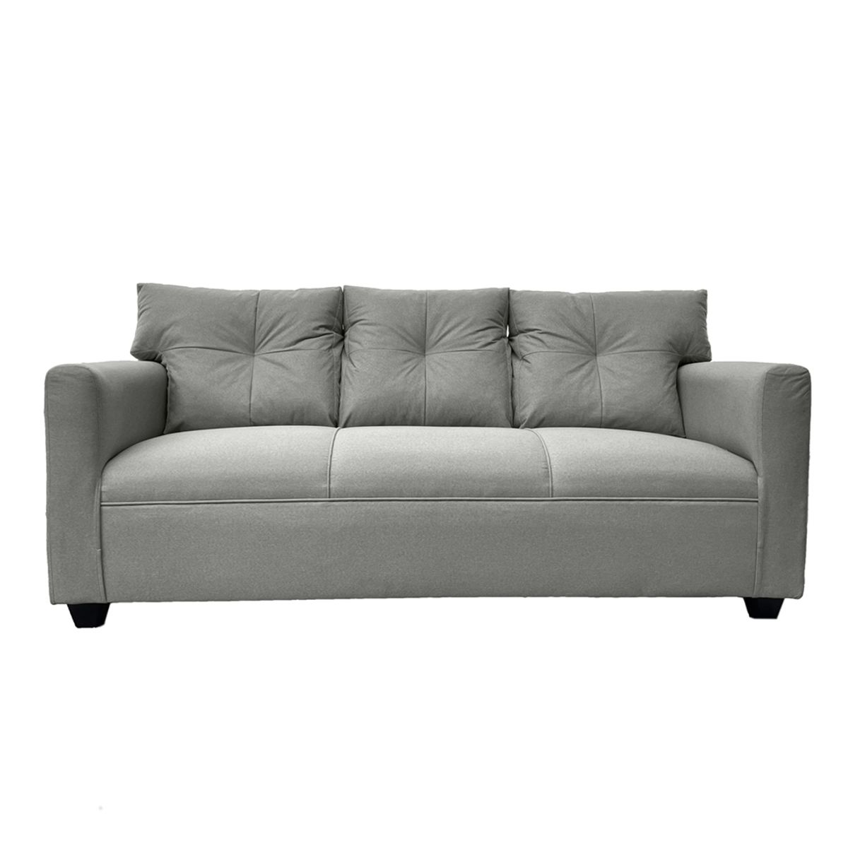 SOFAS HOME - SOFA MATEO CHENILLE GRIS PATA PLASTICA 3C