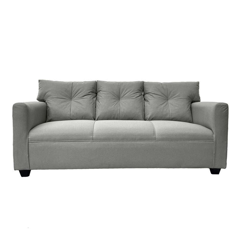 SOFAS HOME - SOFA MATEO CHENILLE GRIS PATA PLASTICA 3C