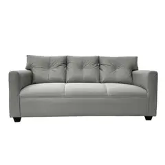 SOFAS HOME - SOFA MATEO CHENILLE GRIS PATA PLASTICA 3C