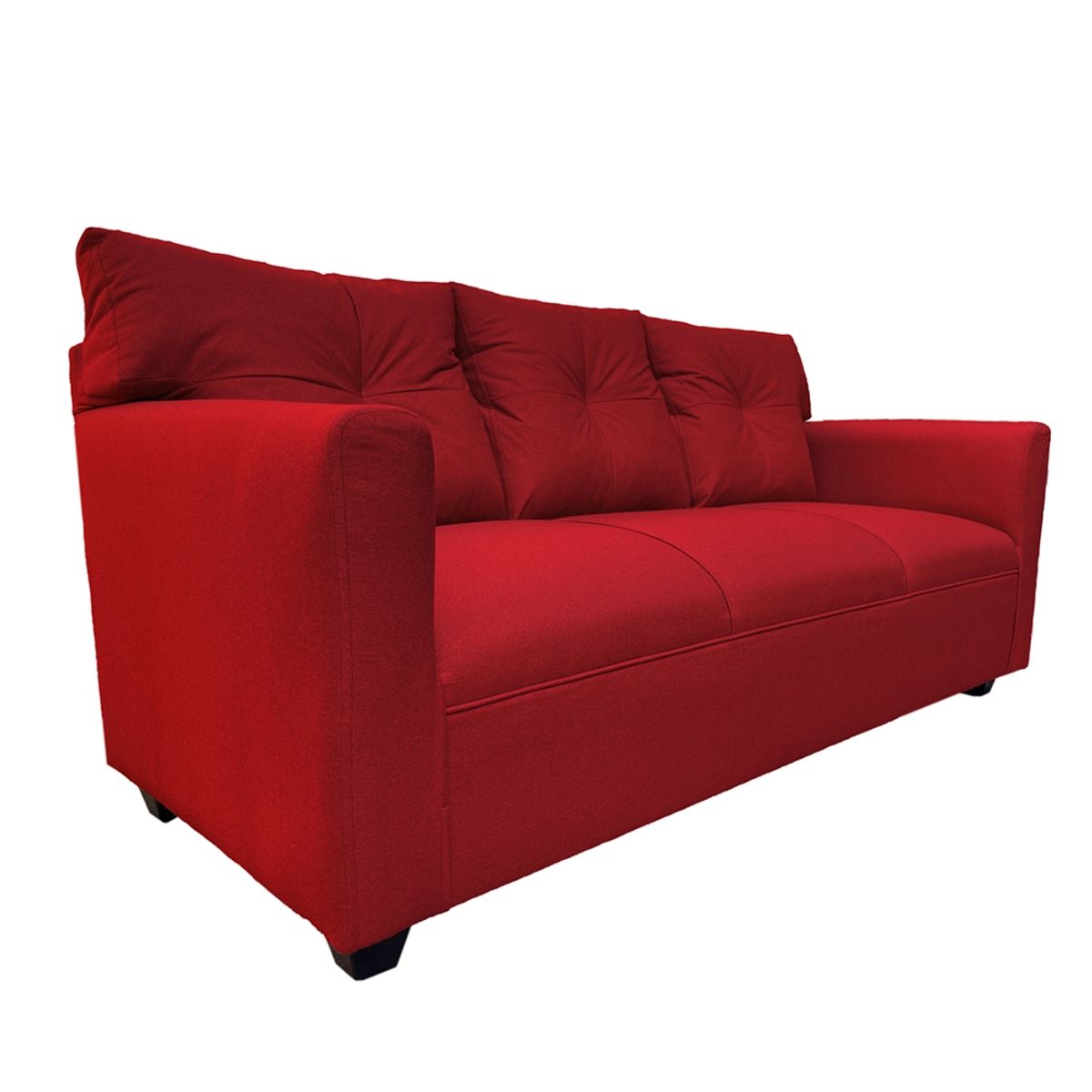 SOFAS HOME - SOFA MATEO CHENILLE ROJO PATA PLASTICA 3C