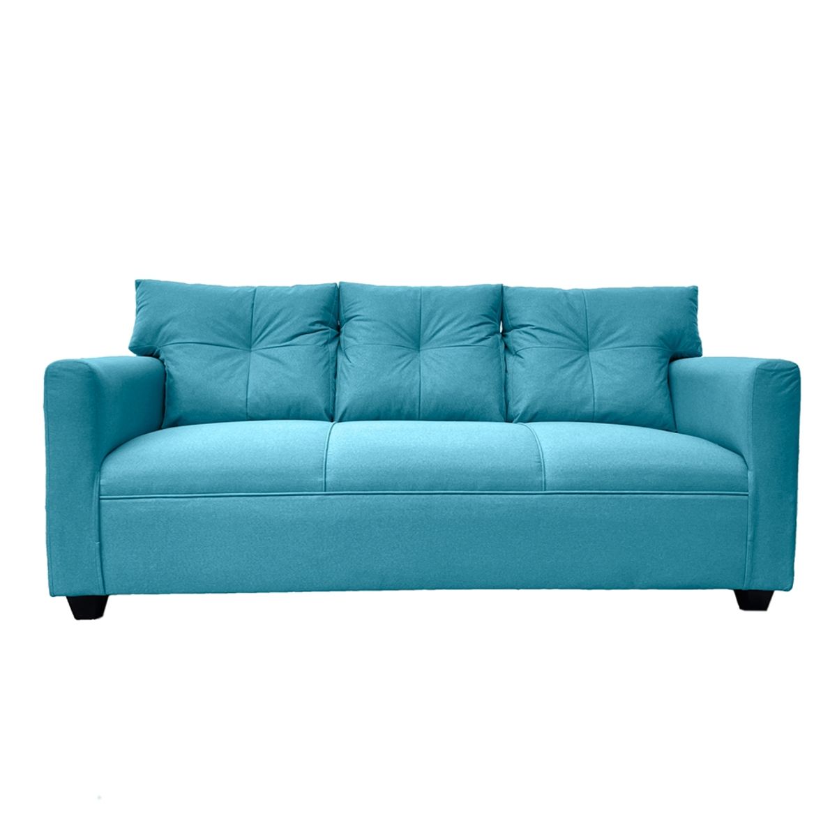 SOFAS HOME - SOFA MATEO CHENILLE TURQUESA PATA PLASTICA 3C