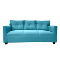 SOFAS HOME - SOFA MATEO CHENILLE TURQUESA PATA PLASTICA 3C