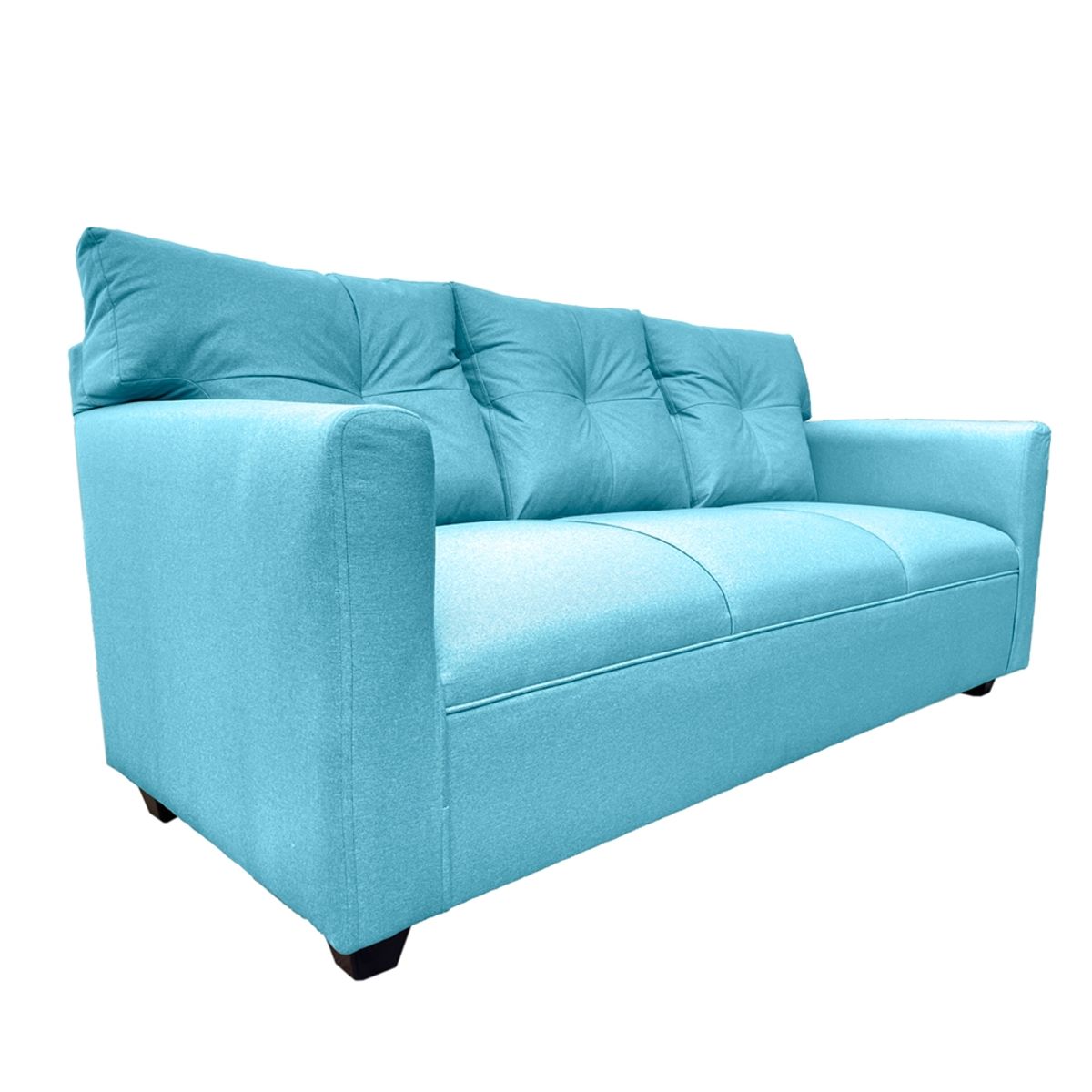 SOFAS HOME - SOFA MATEO CHENILLE TURQUESA PATA PLASTICA 3C