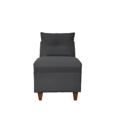 SOFAS HOME - BUTACA MATEO CHENILLE GRAFITO PATA MADERA 1C
