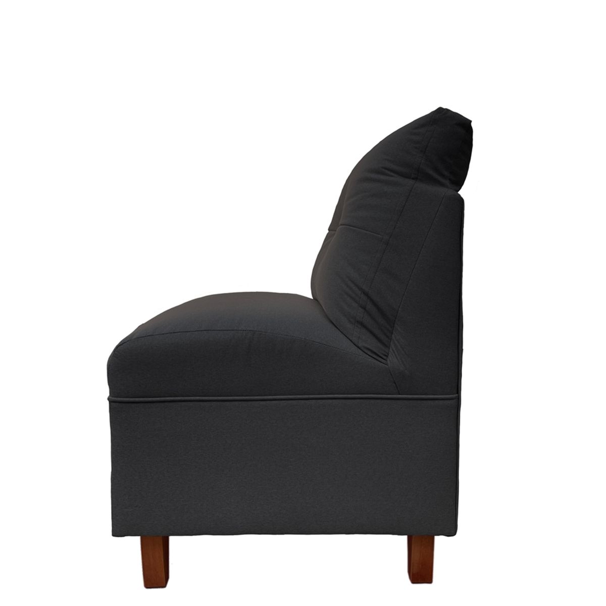 SOFAS HOME - BUTACA MATEO CHENILLE GRAFITO PATA MADERA 1C