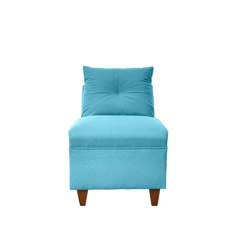 SOFAS HOME - BUTACA MATEO CHENILLE TURQUESA PATA MADERA 1C