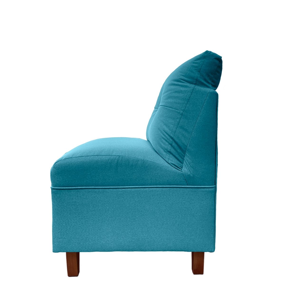 SOFAS HOME - BUTACA MATEO CHENILLE TURQUESA PATA MADERA 1C