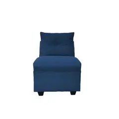 SOFAS HOME - BUTACA MATEO CHENILLE AZUL PATA PLASTICA 1C