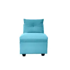 SOFAS HOME - BUTACA MATEO CHENILLE TURQUESA PATA PLASTICA 1C