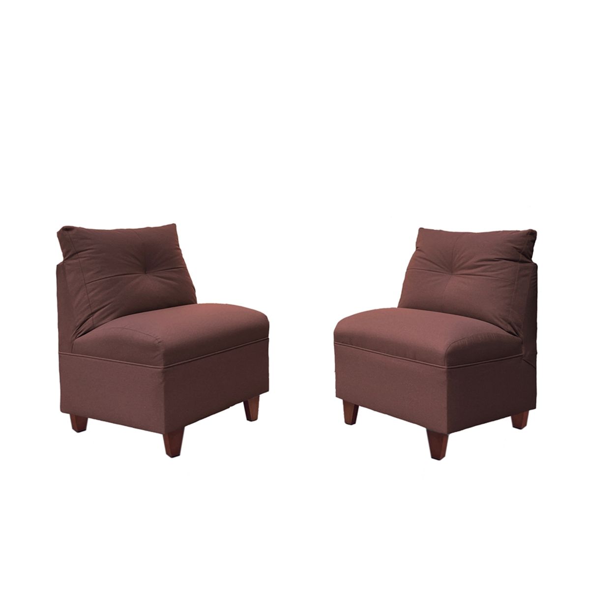 SOFAS HOME - PAR BUTACAS MATEO CHENILLE CAFE PATA MADERA 1C