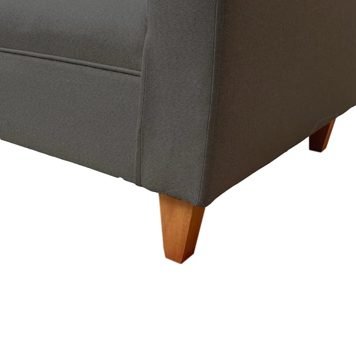 SOFAS HOME - PAR BUTACAS MATEO CHENILLE GRAFITO PATA MADERA 1C