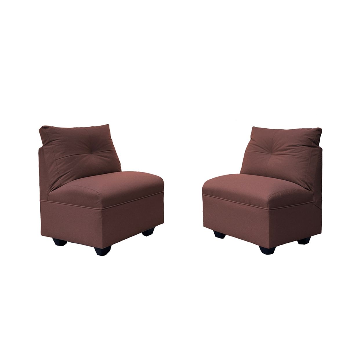 SOFAS HOME - PAR BUTACAS MATEO CHENILLE CAFE PATA PLASTICA 1C