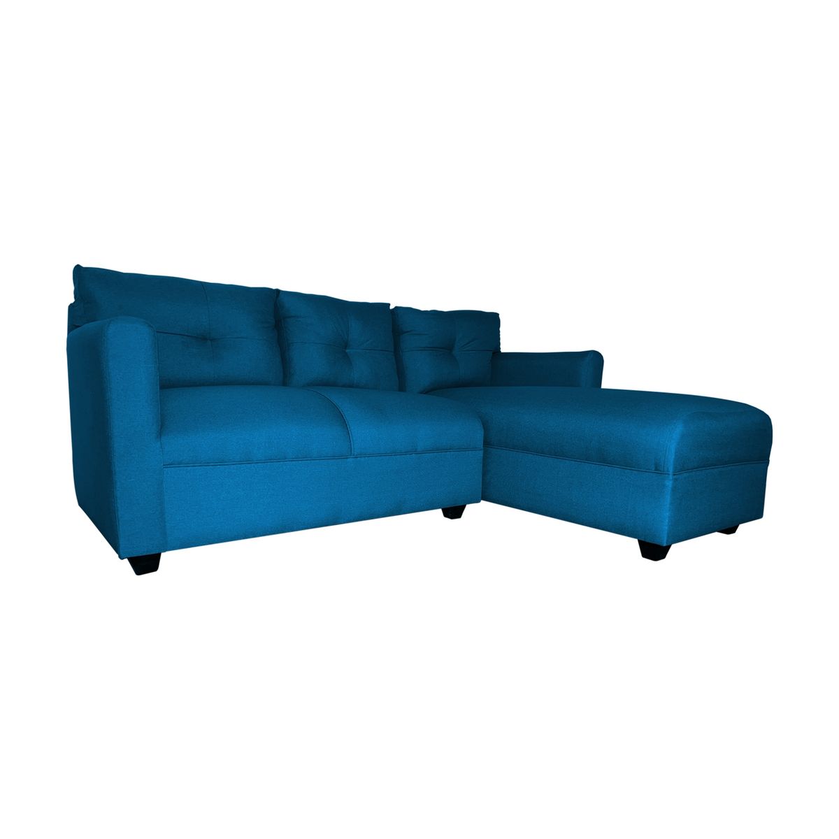 SOFAS HOME - SECCIONAL MATEO CHENILLE AZUL PATA PLASTICA