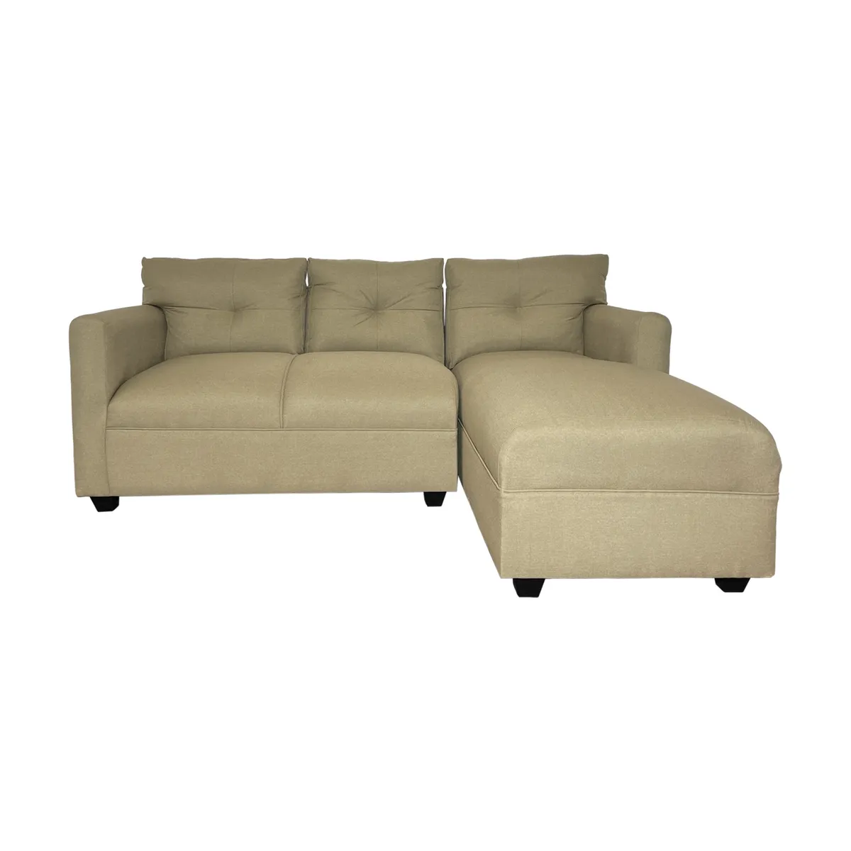 SOFAS HOME - SECCIONAL MATEO CHENILLE BEIGE PATA PLASTICA