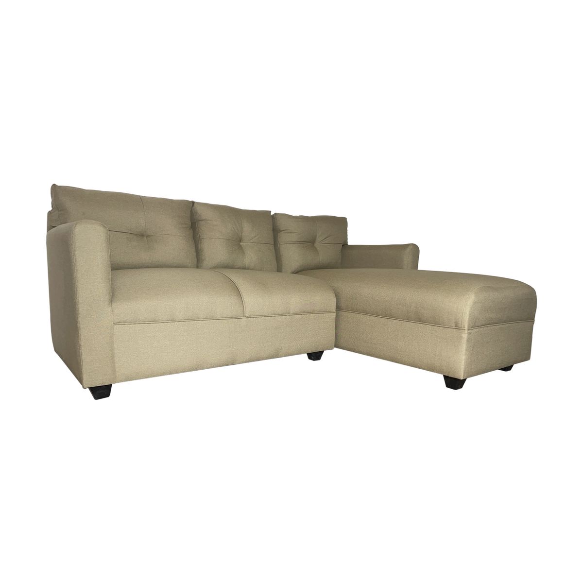 SOFAS HOME - SECCIONAL MATEO CHENILLE BEIGE PATA PLASTICA