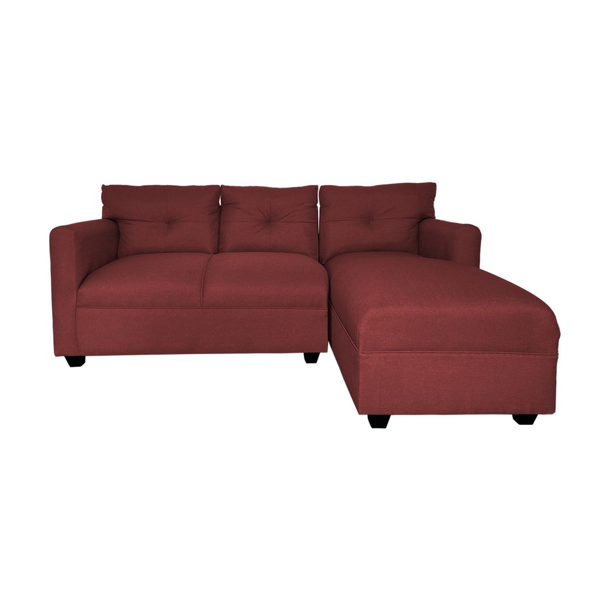SOFAS HOME - SECCIONAL MATEO CHENILLE ROJO PATA PLASTICA