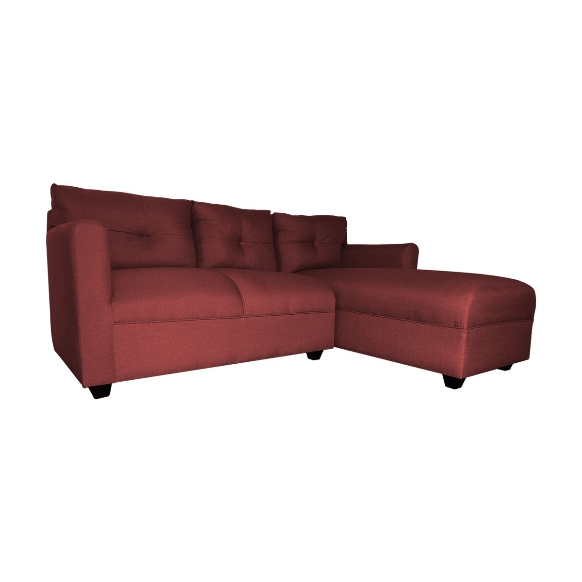 SOFAS HOME - SECCIONAL MATEO CHENILLE ROJO PATA PLASTICA