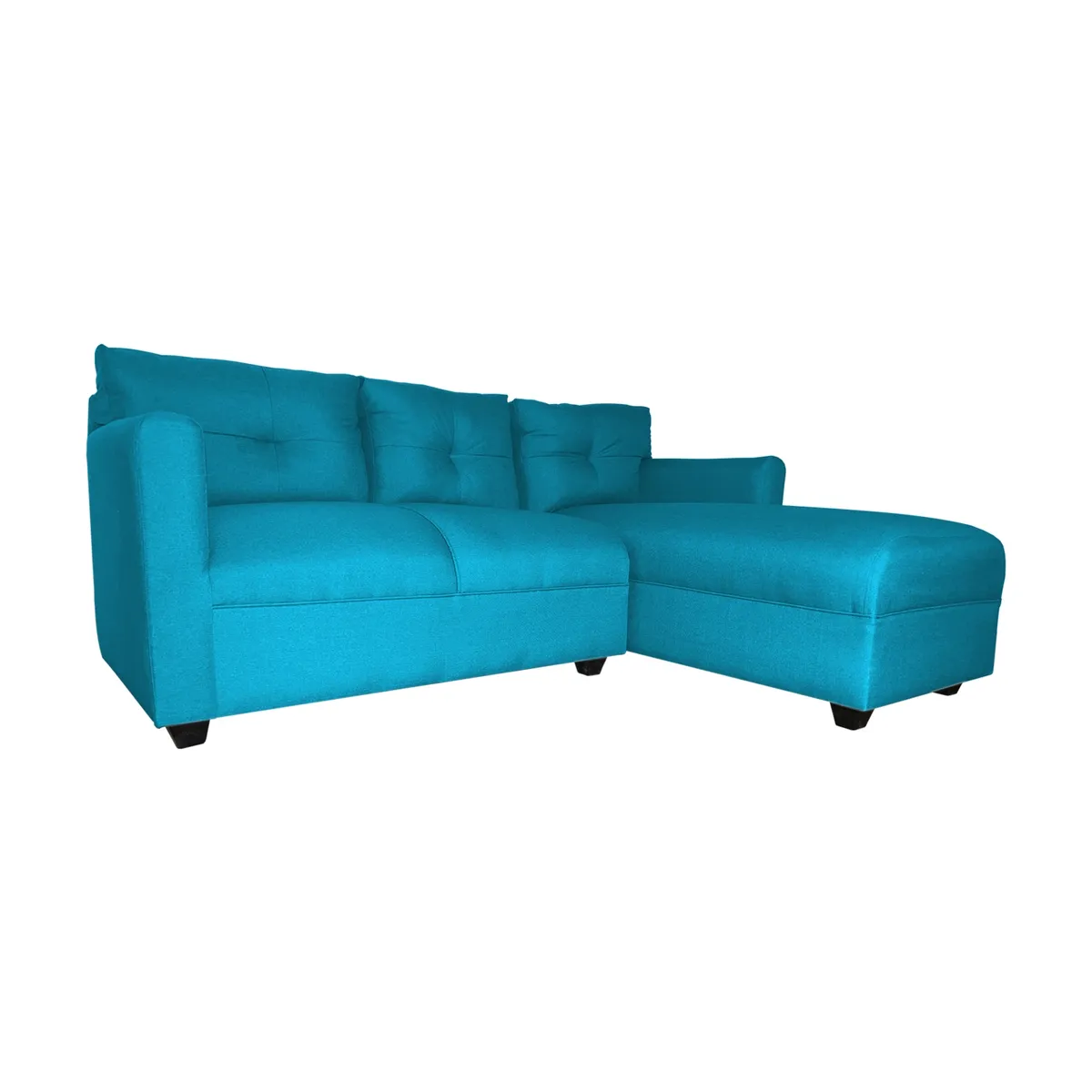 SOFAS HOME - SECCIONAL MATEO CHENILLE TURQUESA PATA PLASTICA