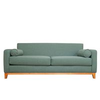 SOFA MELI CHENILLE TIPO LINO VERDE 3 CUERPOS