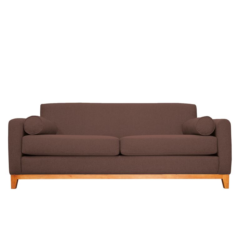 SOFA MELI FELPA CAFE 3 CUERPOS