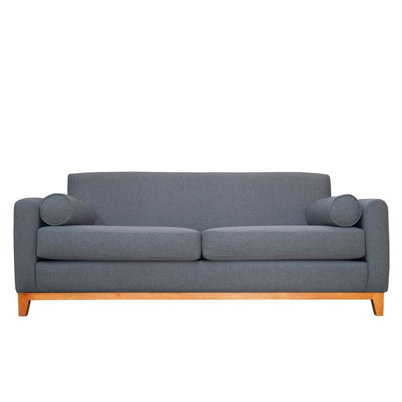 SOFAS HOME - SOFA MELI FELPA GRIS 3 CUERPOS