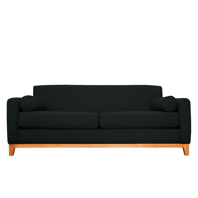 SOFA MELI FELPA NEGRO 3 CUERPOS