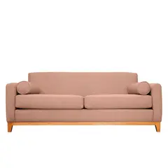 SOFAS HOME - SOFA MELI FELPA PALO ROSA 3 CUERPOS