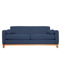 SOFA MELI CHENILLE TIPO LINO AZUL 2 CUERPOS