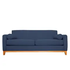 SOFAS HOME - SOFA MELI FELPA AZUL 2 CUERPOS