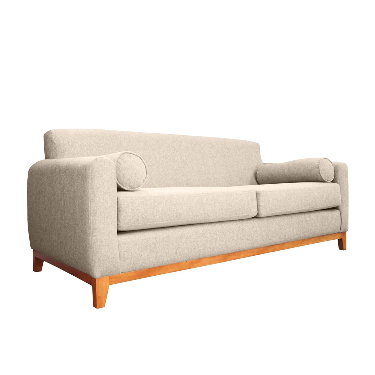 SOFAS HOME - SOFA MELI FELPA BEIGE 2 CUERPOS
