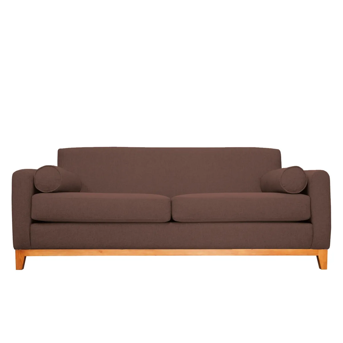 SOFAS HOME - SOFA MELI FELPA CAFE 2 CUERPOS