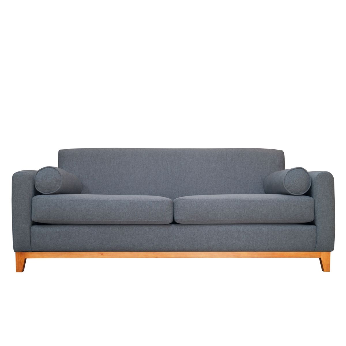 SOFAS HOME - SOFA MELI FELPA GRIS 2 CUERPOS