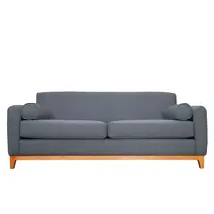SOFAS HOME - SOFA MELI FELPA GRIS 2 CUERPOS