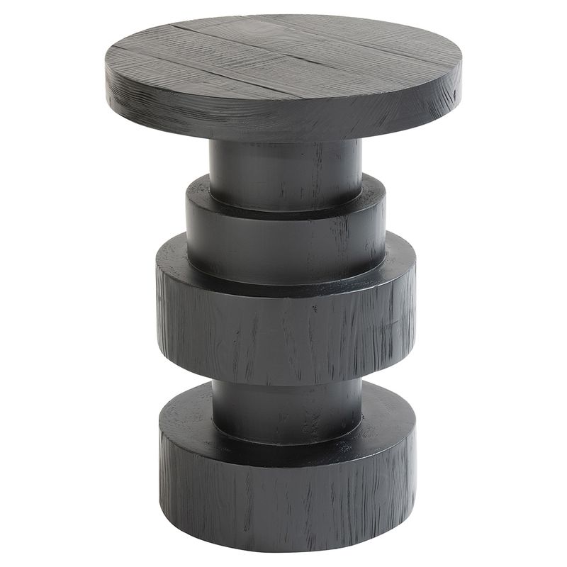 MEYA MUEBLES - Mesa Lateral Tainan madera negra 57x42