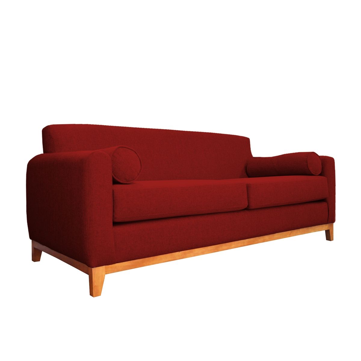 SOFAS HOME - SOFA MELI FELPA ROJO 2 CUERPOS