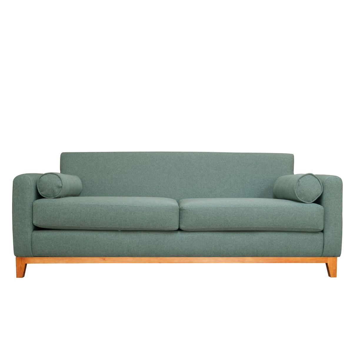 SOFAS HOME - SOFA MELI FELPA VERDE 2 CUERPOS