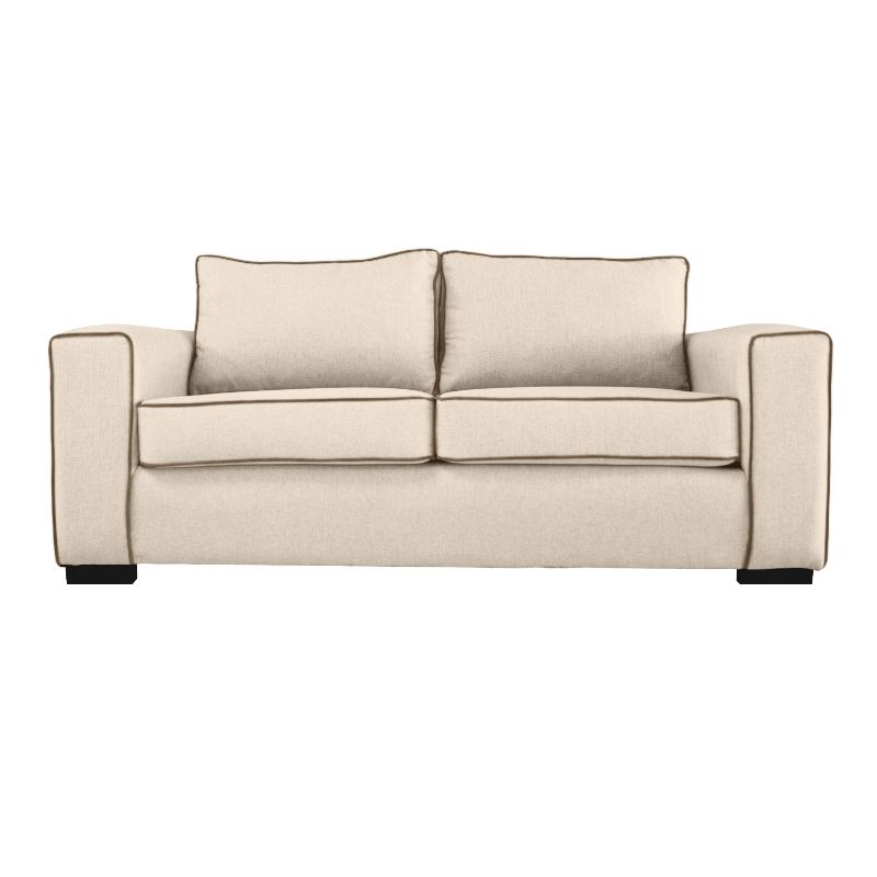 SOFAS HOME - SOFA GABRO CHENILLE TIPO LINO BEIGE 3 CUERPOS