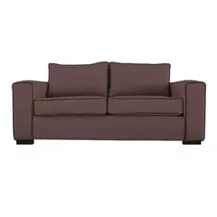 SOFAS HOME - SOFA GABRO CHENILLE TIPO LINO CAFÉ 3 CUERPOS