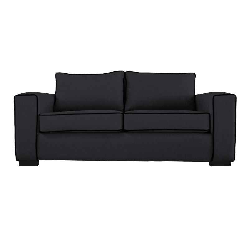 SOFAS HOME - SOFA GABRO CHENILLE TIPO LINO GRAFITO 3 CUERPOS