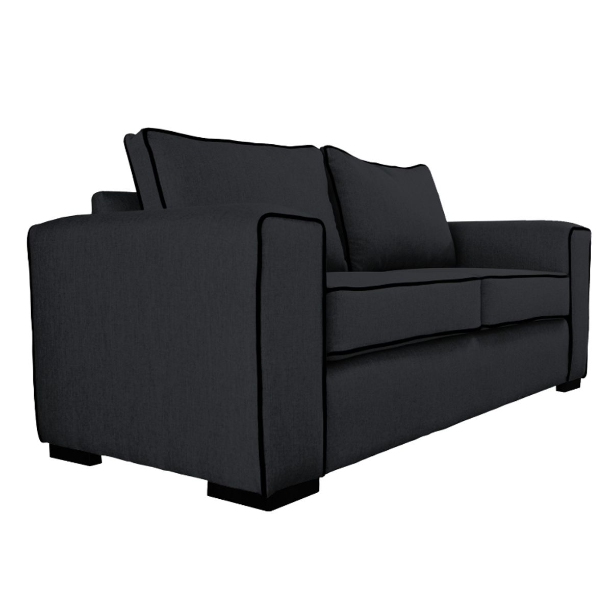 SOFAS HOME - SOFA GABRO CHENILLE TIPO LINO GRAFITO 3 CUERPOS