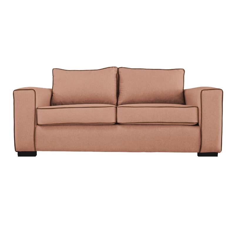 SOFAS HOME - SOFA GABRO CHENILLE TIPO LINO PALO ROSA 3 CUERPOS