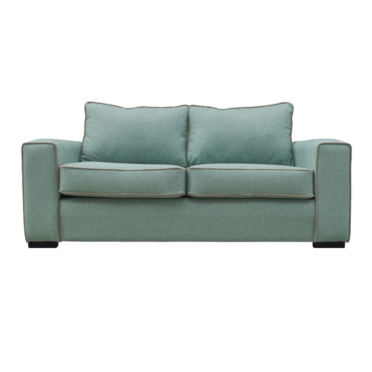 SOFAS HOME - SOFA GABRO CHENILLE TIPO LINO VERDE 3 CUERPOS
