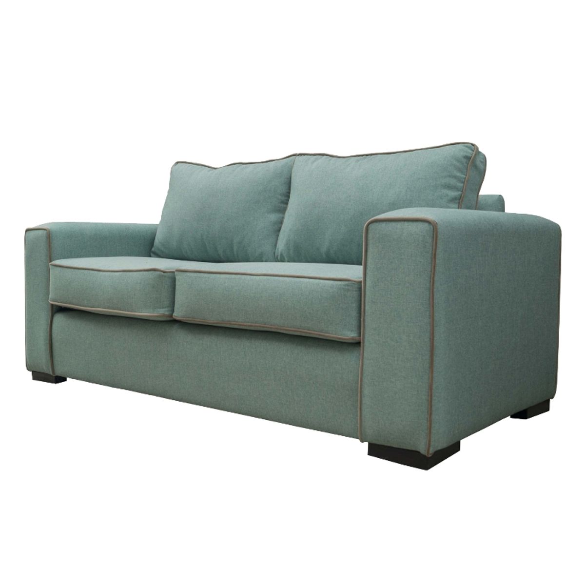 SOFAS HOME - SOFA GABRO CHENILLE TIPO LINO VERDE 3 CUERPOS