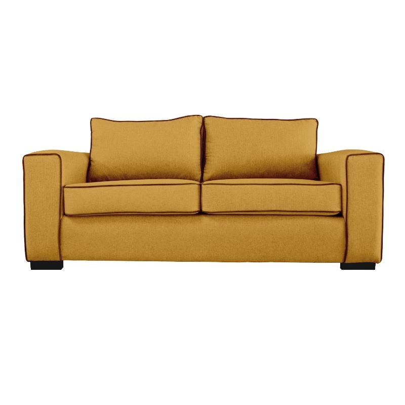SOFAS HOME - SOFA GABRO FELPA AMBARINO 3 CUERPOS
