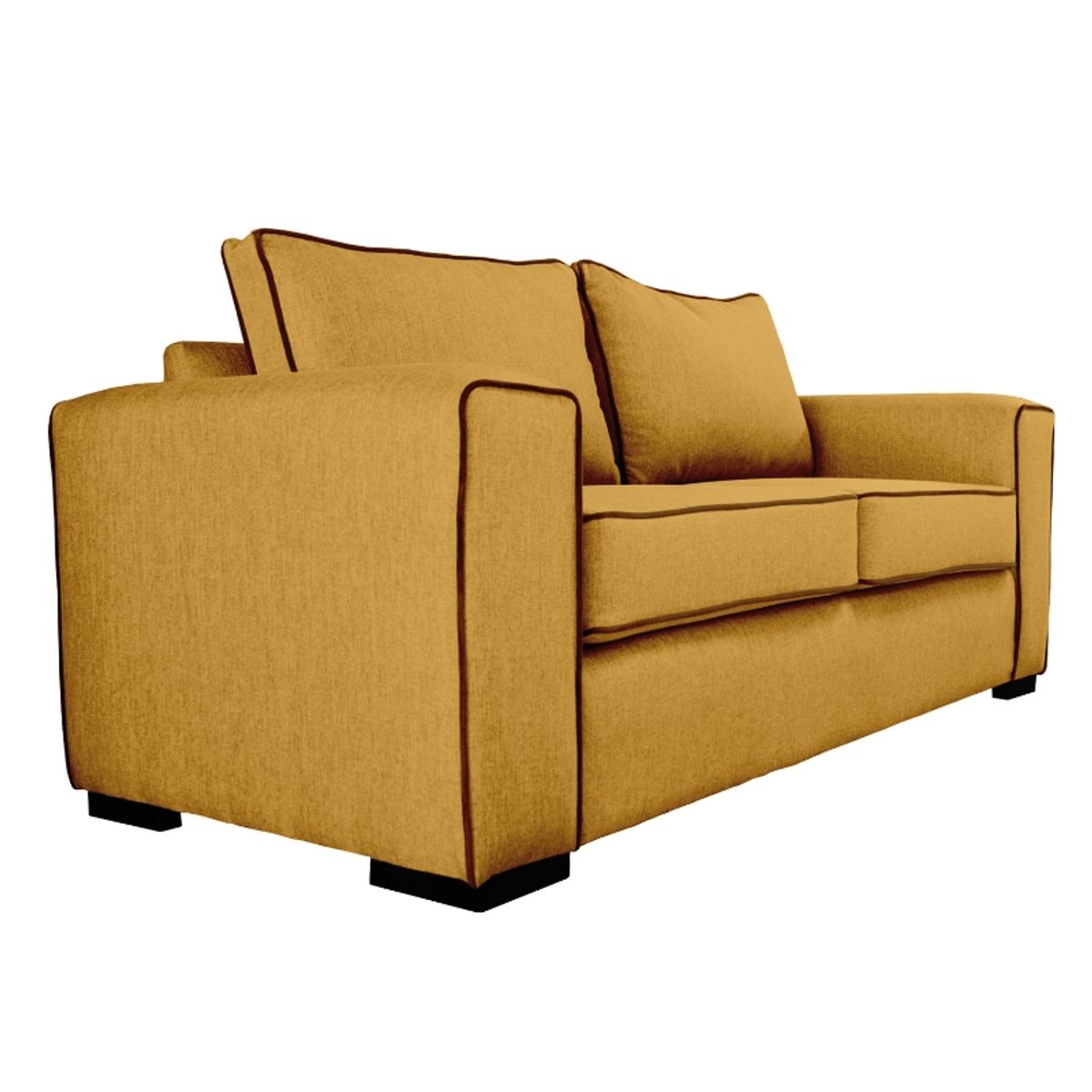 SOFAS HOME - SOFA GABRO FELPA AMBARINO 3 CUERPOS