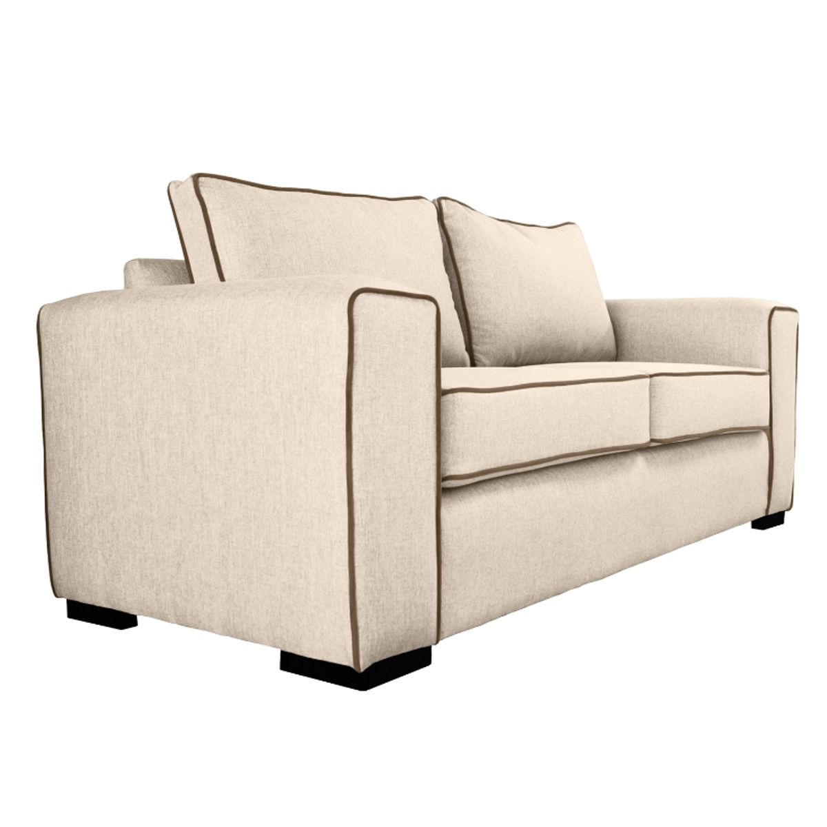 SOFAS HOME - SOFA GABRO FELPA BEIGE 3 CUERPOS