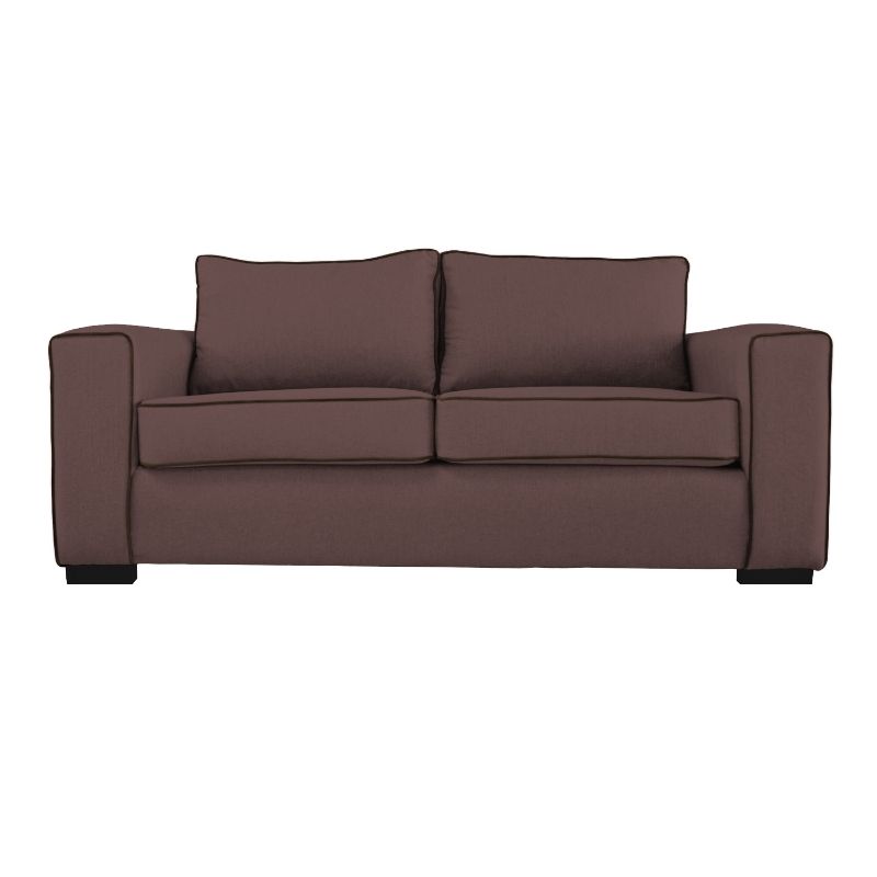 SOFAS HOME - SOFA GABRO FELPA CAFÉ 3 CUERPOS