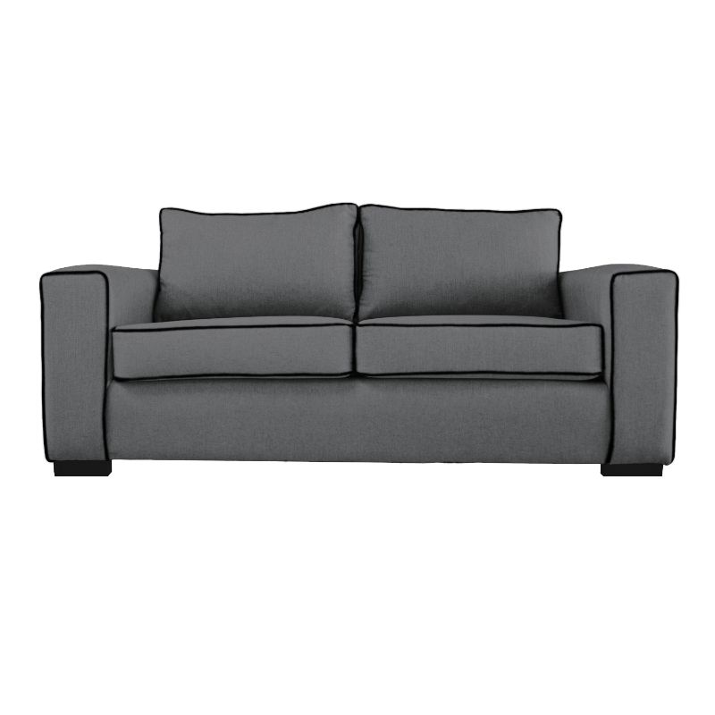 SOFAS HOME - SOFA GABRO FELPA GRIS 3 CUERPOS